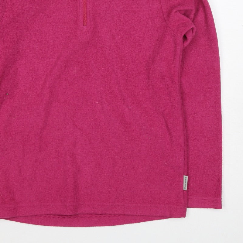Quechua Girls Pink 12 Years Fleece 1/4 Zip Pullover Sweatshirt