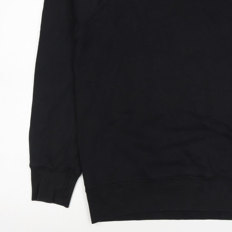 Uniqlo Men Black XL Crew Neck Cotton Pullover Sweatshirt