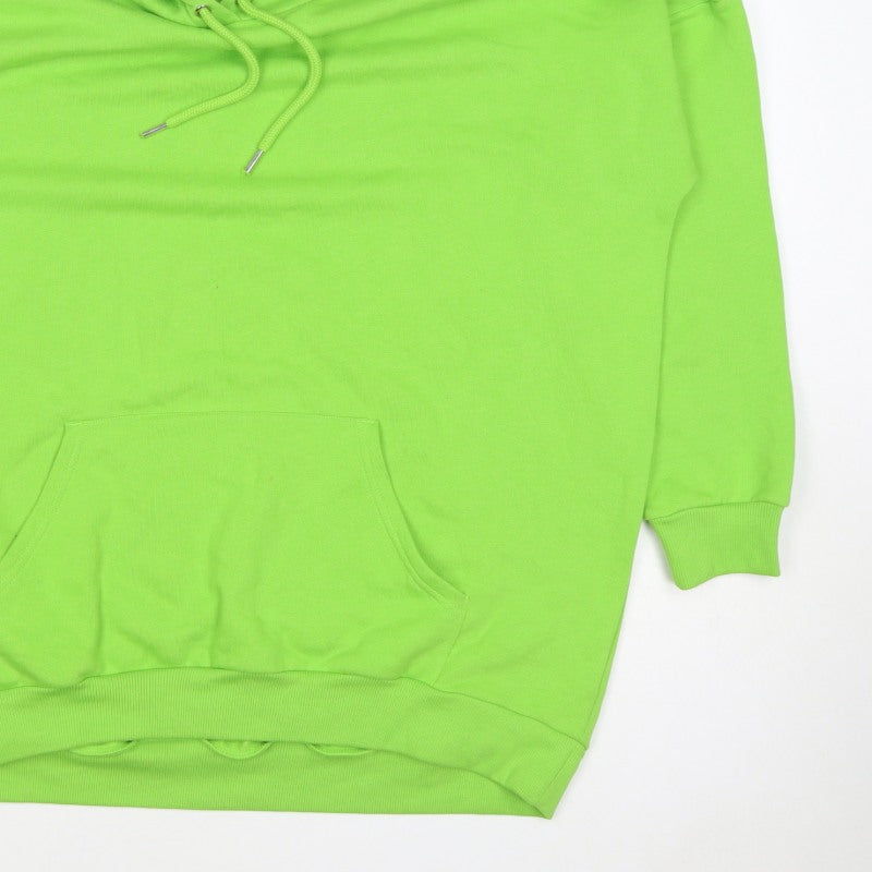 Monki Women Green UK 12 Pullover Hoodie Drawstring Pocket