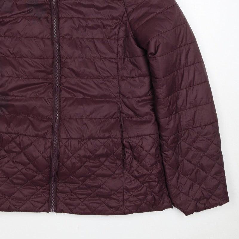 London Fog Women’s Purple M Quilted Puffer Jacket Insulated Full Zip
