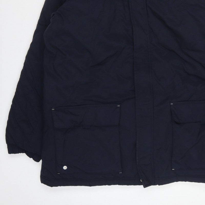 Ellesse Men's Navy XL Hooded Insulated Giacomo Parka Jacket