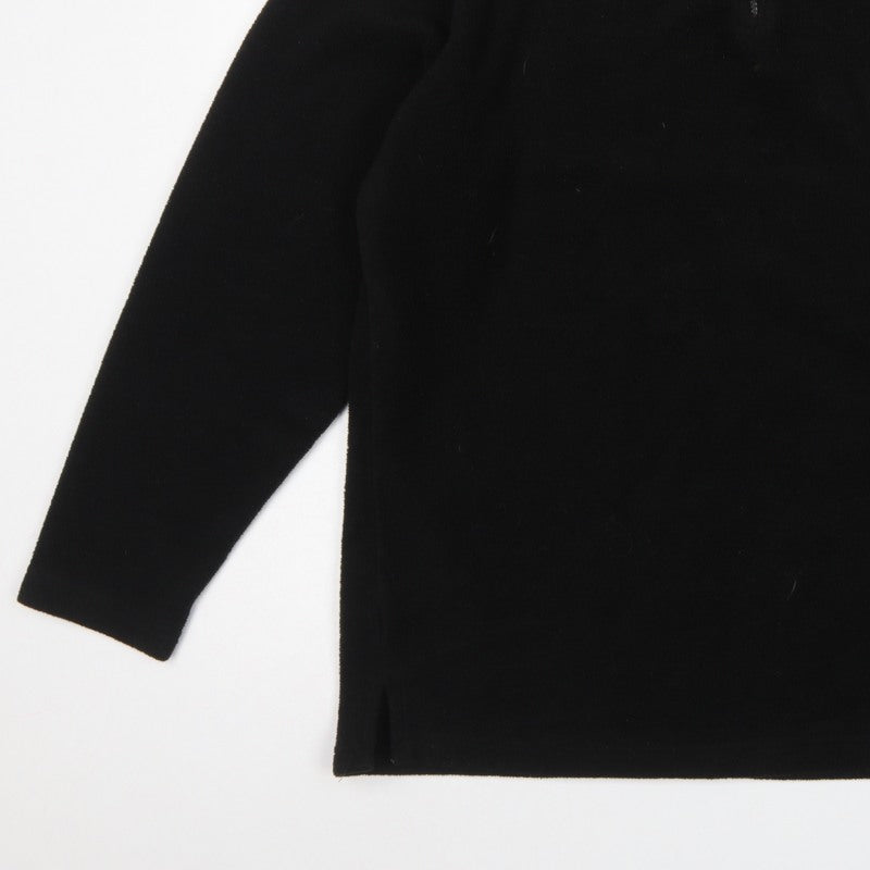 Leshark Men's Black L 1/4 Zip Fleece Pullover Sweatshirt