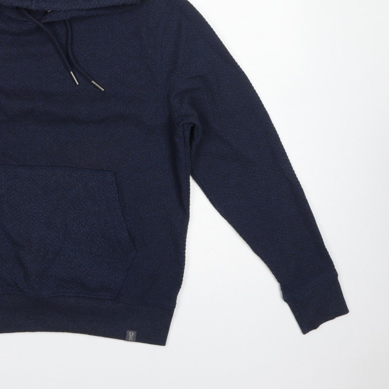 Next Men’s Navy Blue M Pullover Hoodie Drawstring Kangaroo Pocket