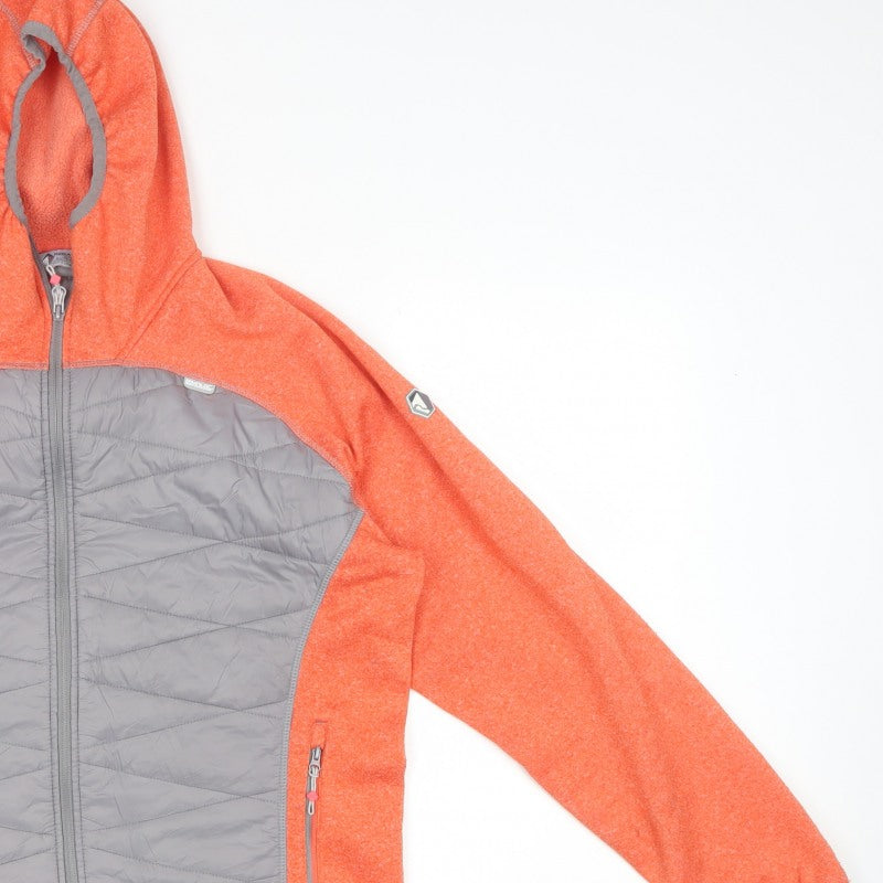 Regatta Women Orange Grey Hooded Quilted Puffer Jacket UK 18