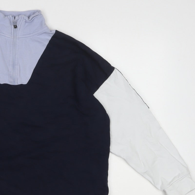 Marks and Spencer Goodmove Women’s Size 14 Blue Colourblock 1/2 Zip Sweatshirt