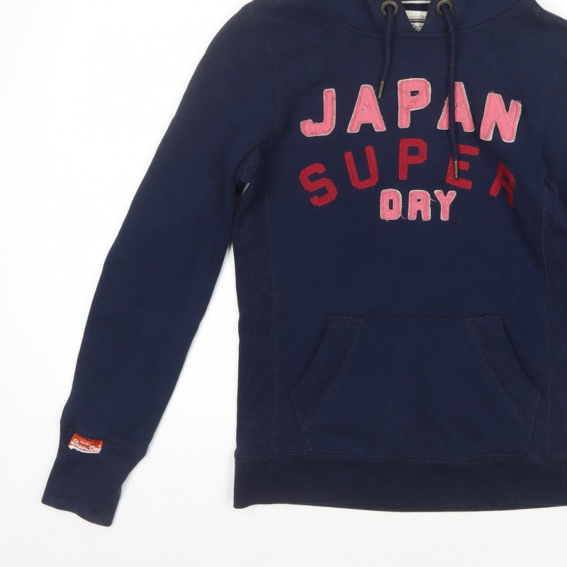 Superdry Women’s Blue Medium Japan Spirit Logo Pullover Hoodie
