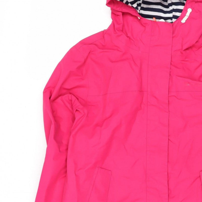 Regatta Girls Pink 14 Years Hooded Waterproof Rain Jacket Lined