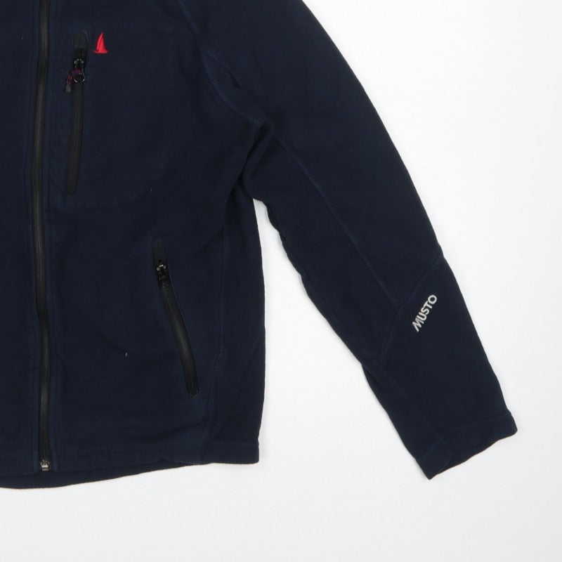 Musto Men's Blue S Fleece Full Zip Nautical Jacket Pockets