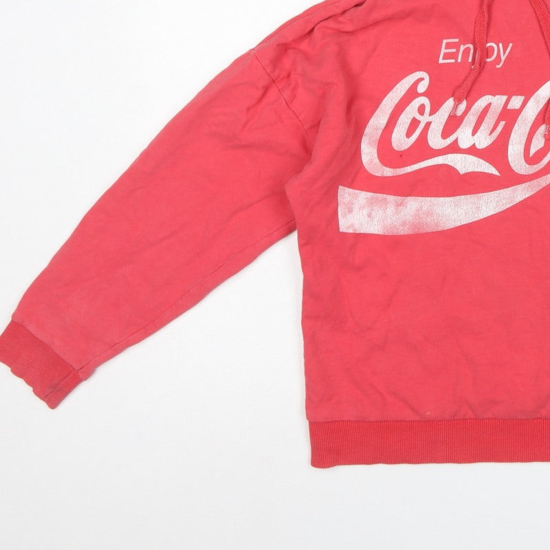 Coca-Cola Women’s Red Size 10 Pullover Hoodie Logo Graphic