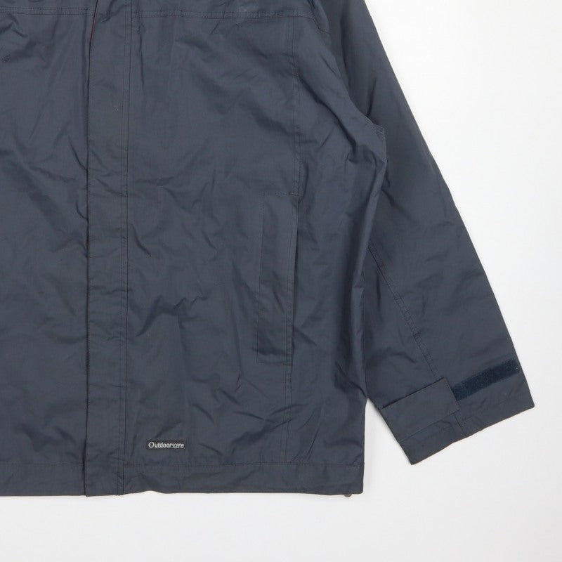 Outdoorscene Men’s Grey M Technical Outdoor Rain Jacket Full Zip