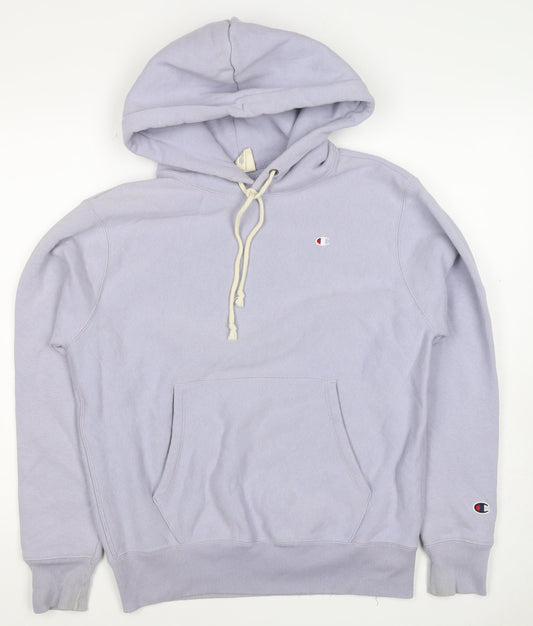Champion Men’s Purple XS Pullover Hoodie Logo Pocket Fleece