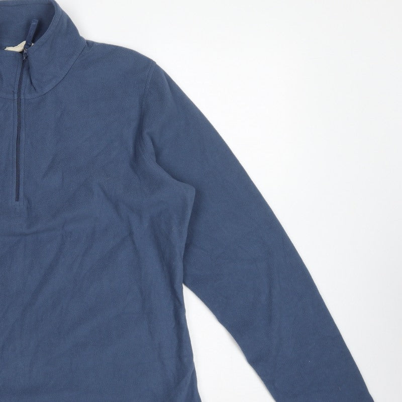 Mountain Warehouse Men's Blue L Fleece 1/4 Zip Pullover Sweatshirt