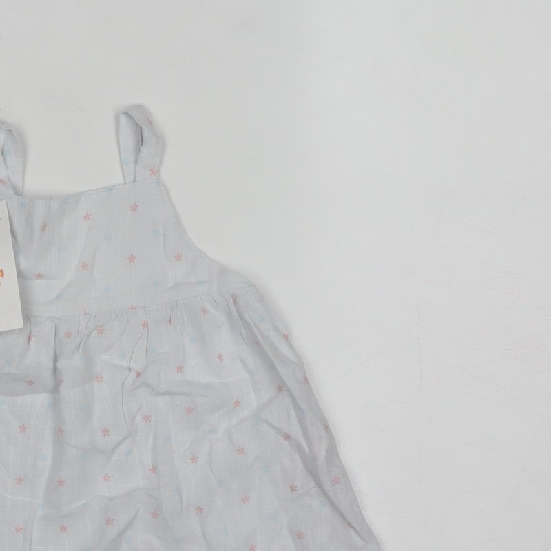 Pepco Baby Girls White Floral Linen Blend Camisole Top 18-24 Months