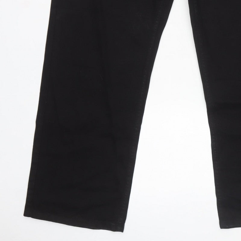 Papaya Women’s Black Size 16 Relaxed Straight High Rise Jeans
