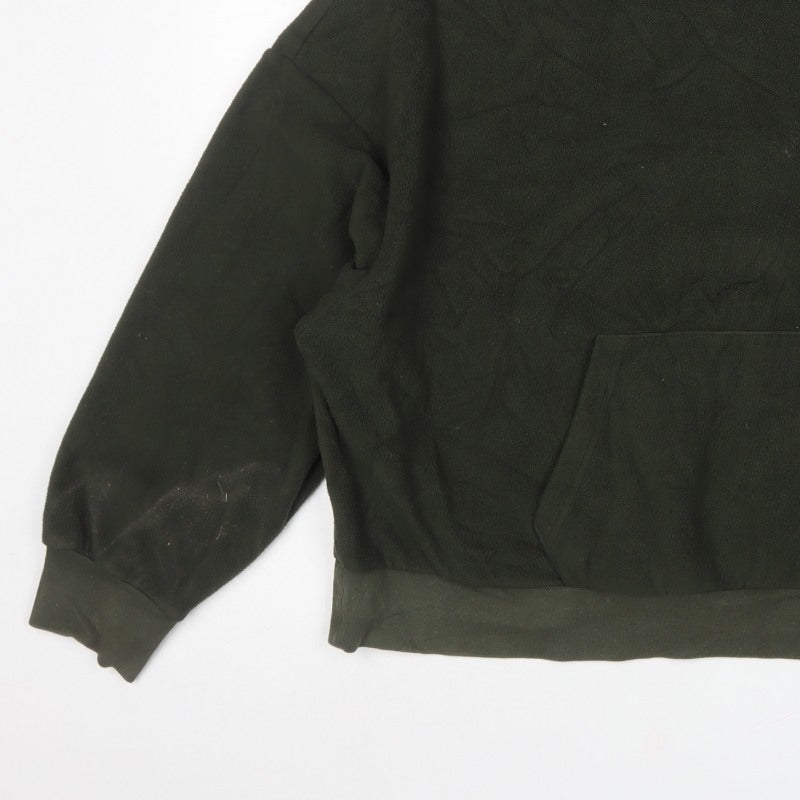 Barbour International Women Green UK 18 Fleece Pullover Sweatshirt High Neck