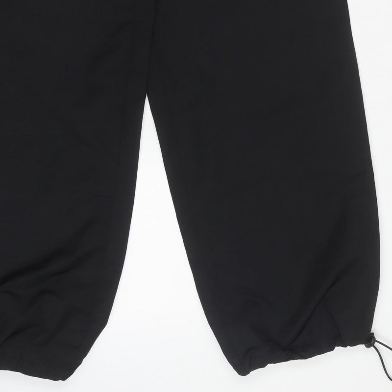 ASOS Design Women’s Black UK 6 Cargo Trousers Relaxed Adjustable Cuffs
