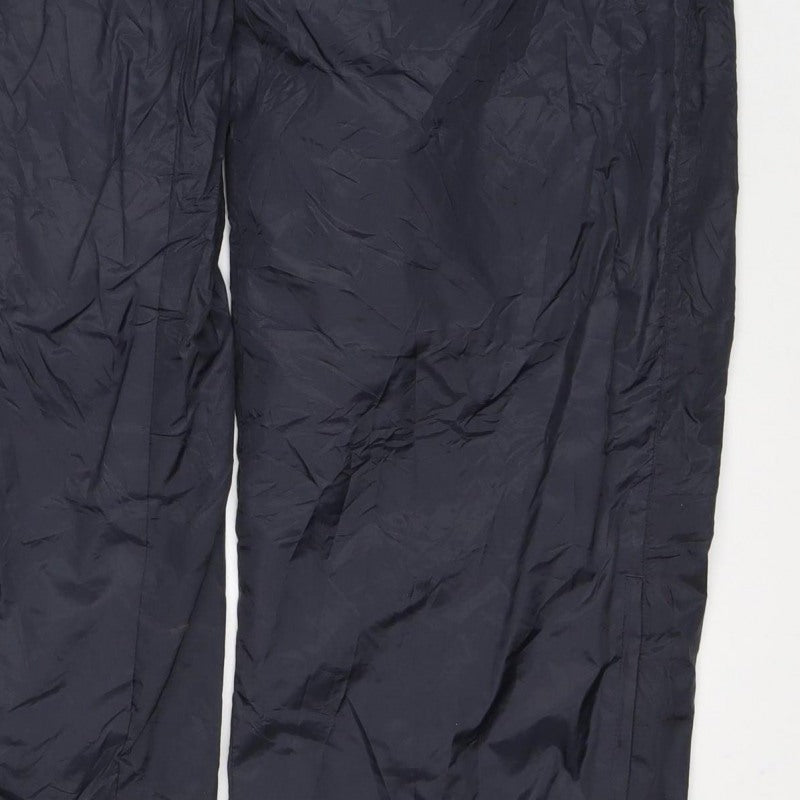 Karhu Men’s Black Lined Track Pants L Elastic Waist Zip Pockets