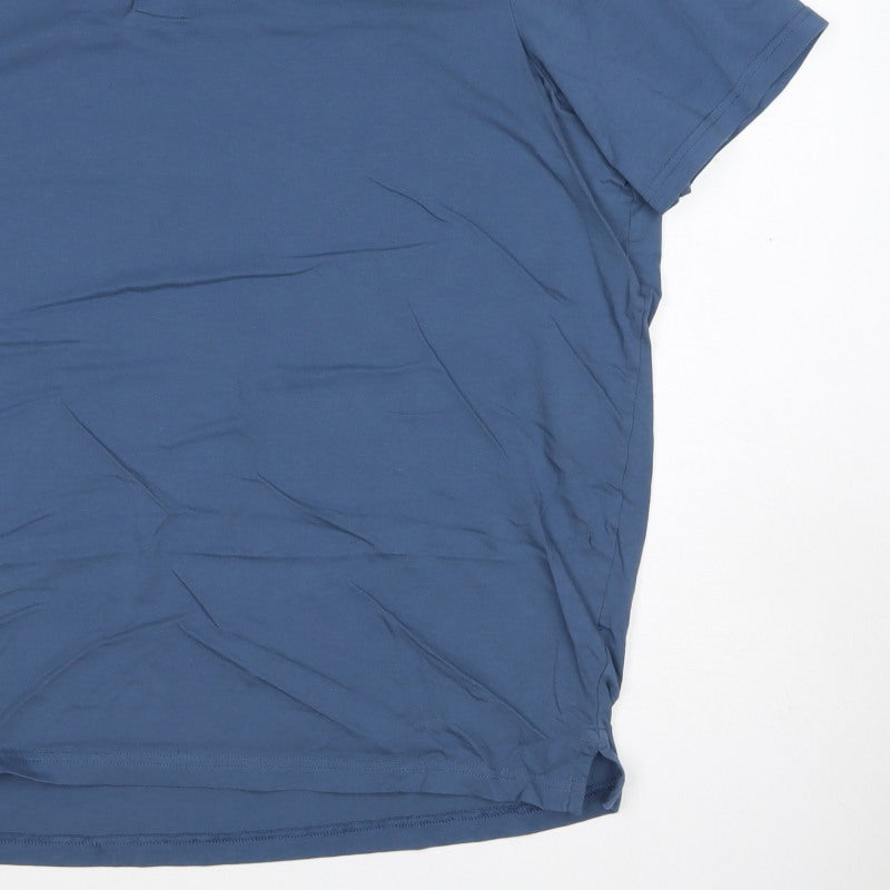 Marks and Spencer Men's Blue 3XL Regular Fit Stretch Polo Shirt