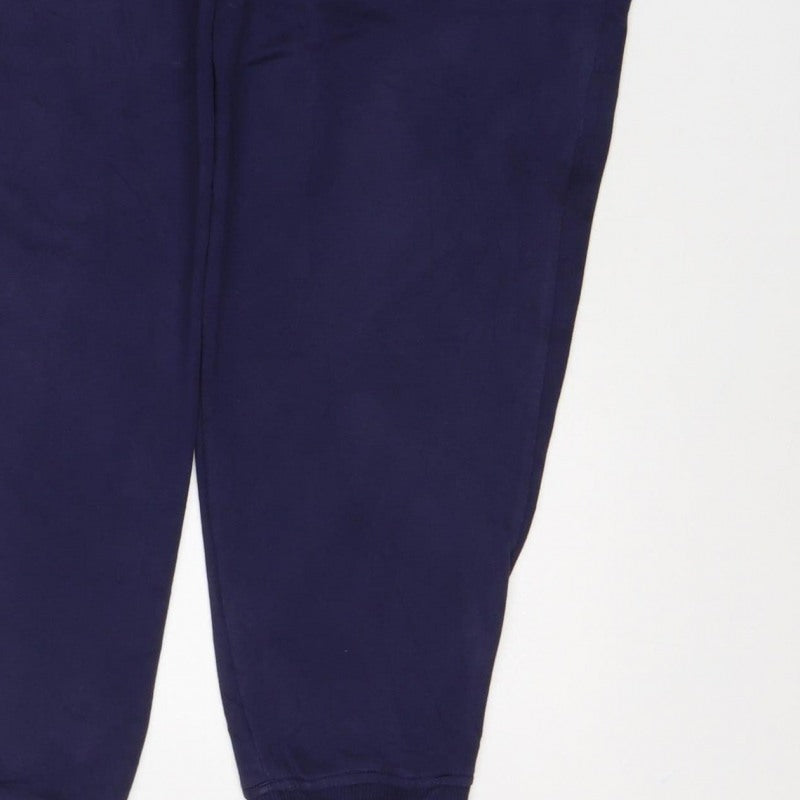 Under Armour Women Blue L Loose Fit Jogger Track Pants Drawstring