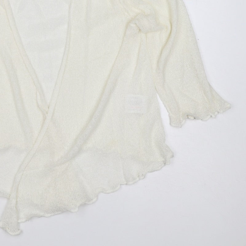 Isle Women’s Ivory Open Knit Mohair Cardigan Size 20