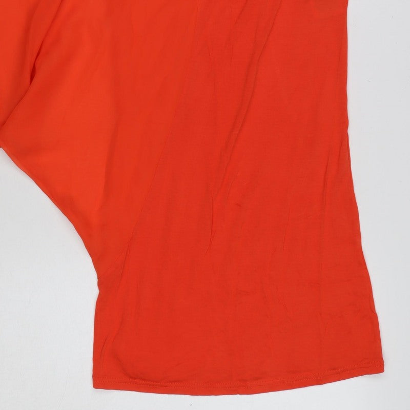 Vero Moda Women’s Orange M Basic Dolman Short Sleeve Blouse