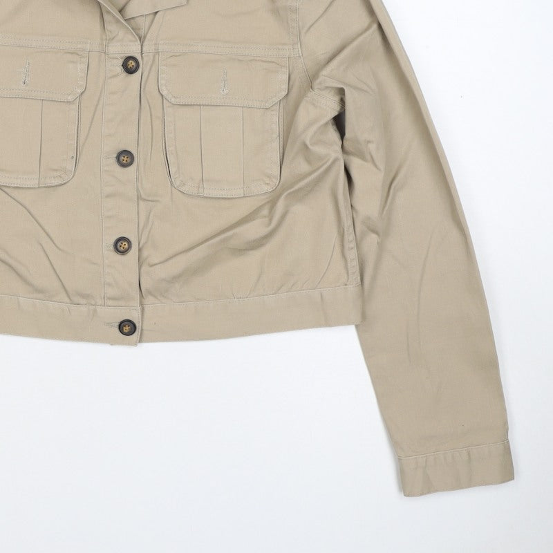 Red Herring Women’s Beige UK 12 Cropped Military Cotton Jacket
