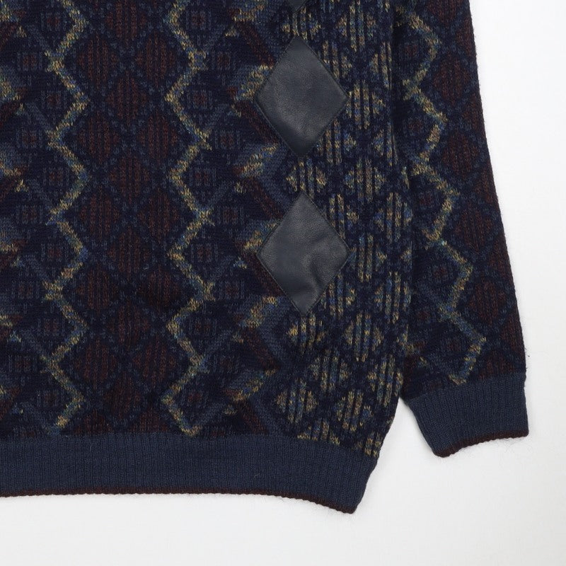 Gabicci Mens Multicoloured M Argyle Wool Blend Crew Neck Jumper
