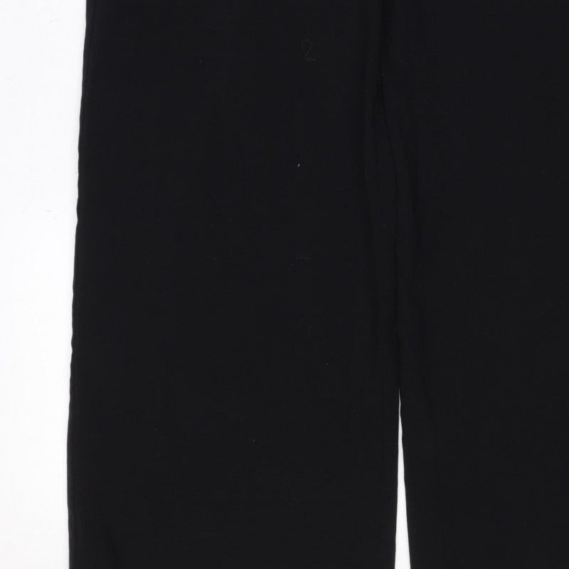 Marks & Spencer Womens Black UK 14 Short Tailored Straight Trousers