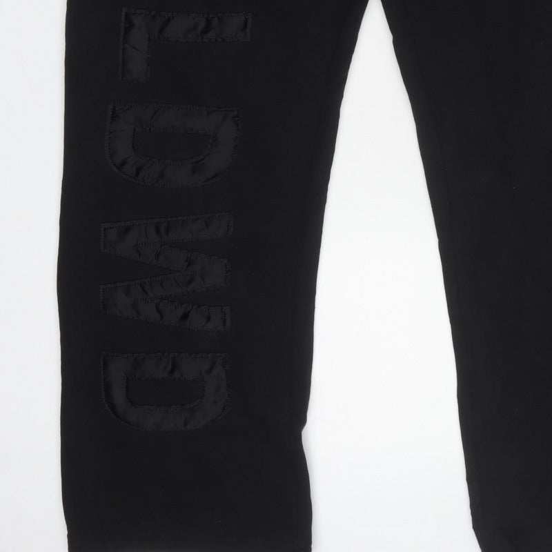 boohooMAN Men's Black XL Logo Jogger Sweatpants Elastic Waist