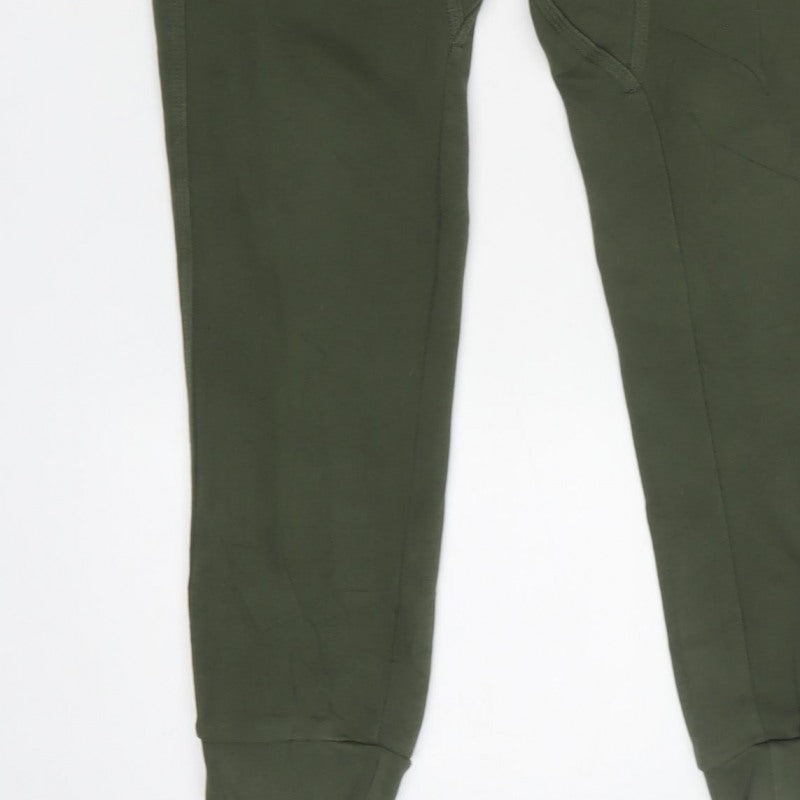 Nike Men's Green Small S Logo Fleece Jogger Sweatpants