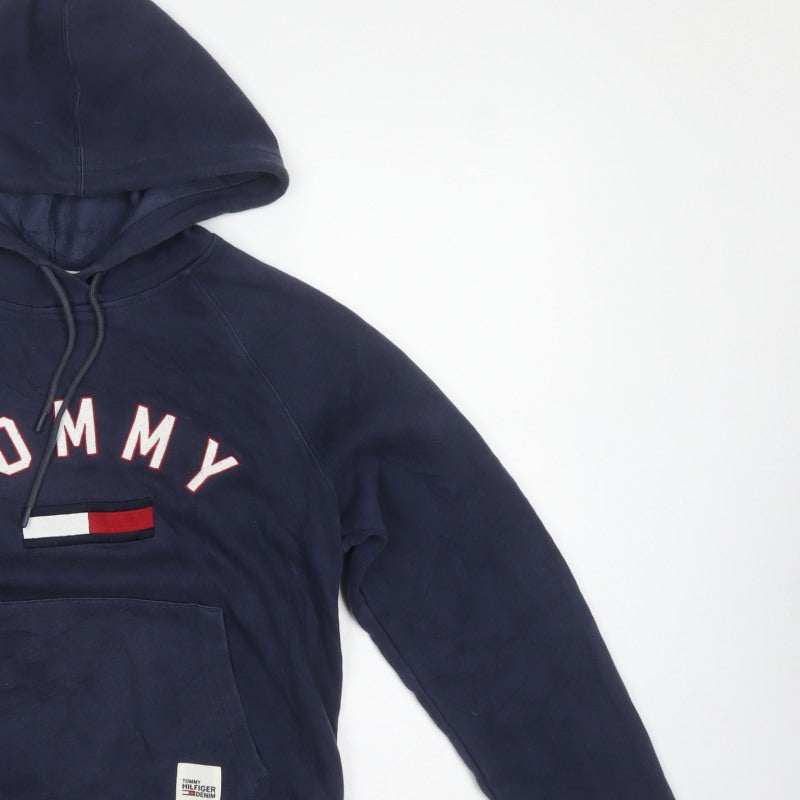 Tommy Hilfiger Women’s Navy Logo Pullover Hoodie S Petite