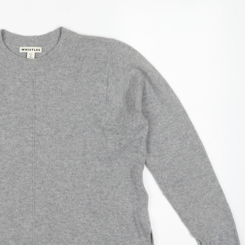 Whistles Women Grey XS 100% Cashmere Crew Neck Pullover Jumper