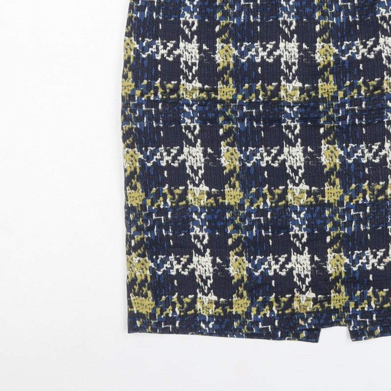 Jigsaw Women’s Multicoloured Cotton Pencil Skirt UK 12 Lined