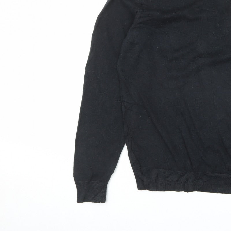 Jacamo Men’s Black XL V-Neck Cotton Knit Pullover Jumper