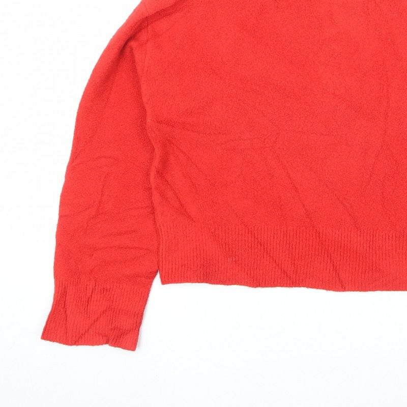 & Other Stories Women Red UK 12 Crew Neck Knit Pullover Jumper