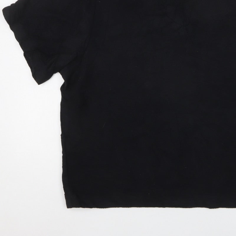 H&M Men’s Black 2XL Oversized Fit Crew Neck Cotton T-Shirt