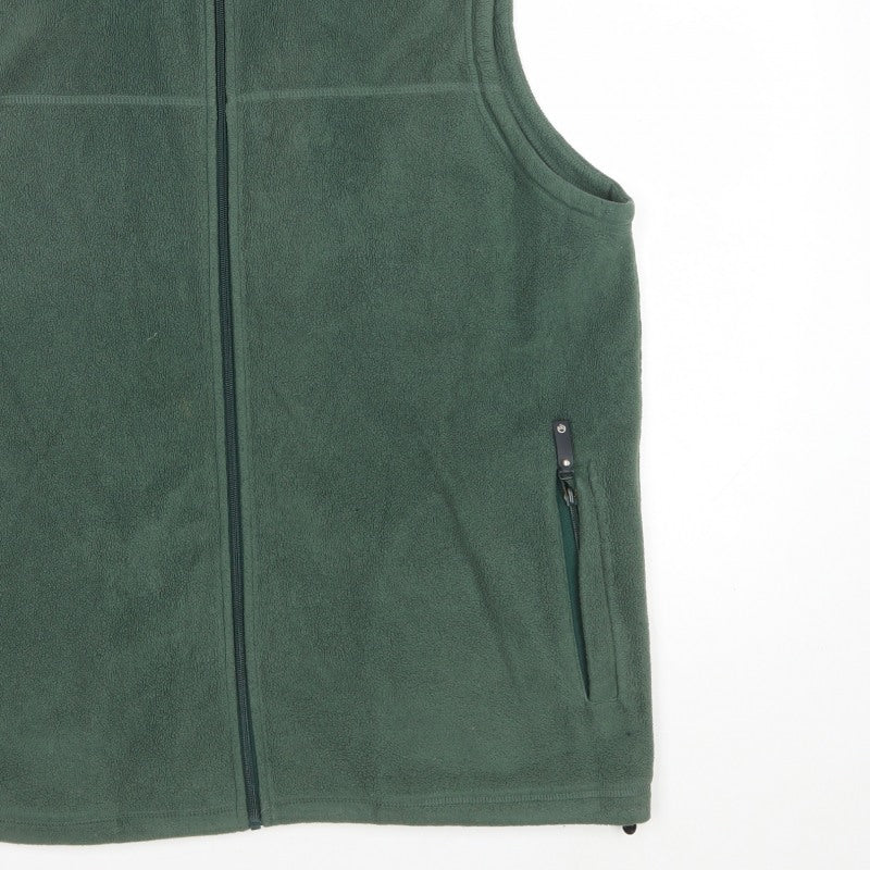 Hawkshead Men’s Green Fleece Bodywarmer Waistcoat L Full Zip Outdoor