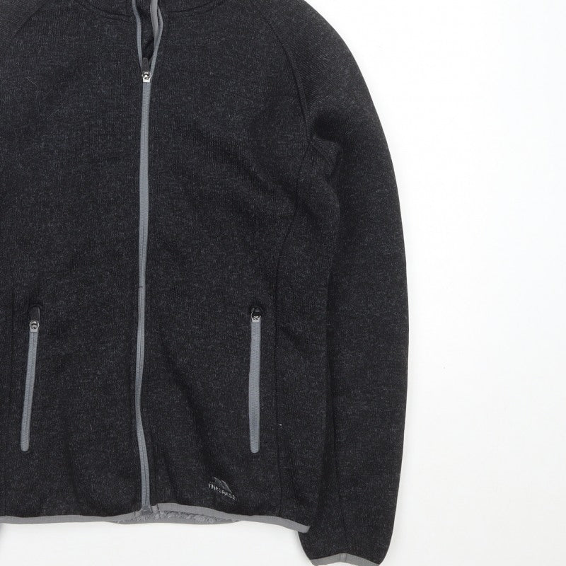 Trespass Men’s Black Size S Hooded Fleece Full Zip Jacket