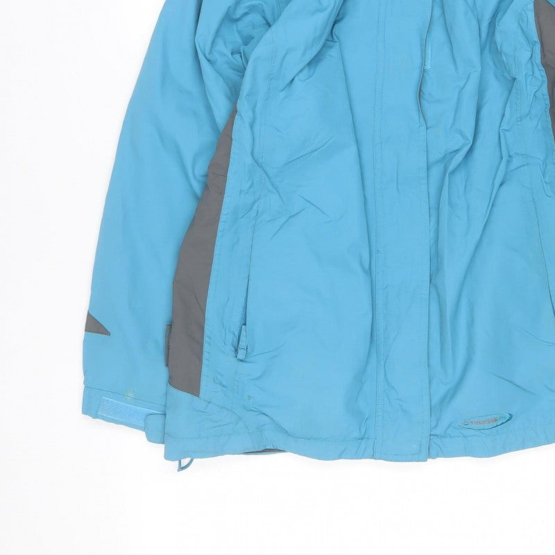 Mountainlife Women’s Blue Grey UK 12 Hooded Waterproof Ski Jacket