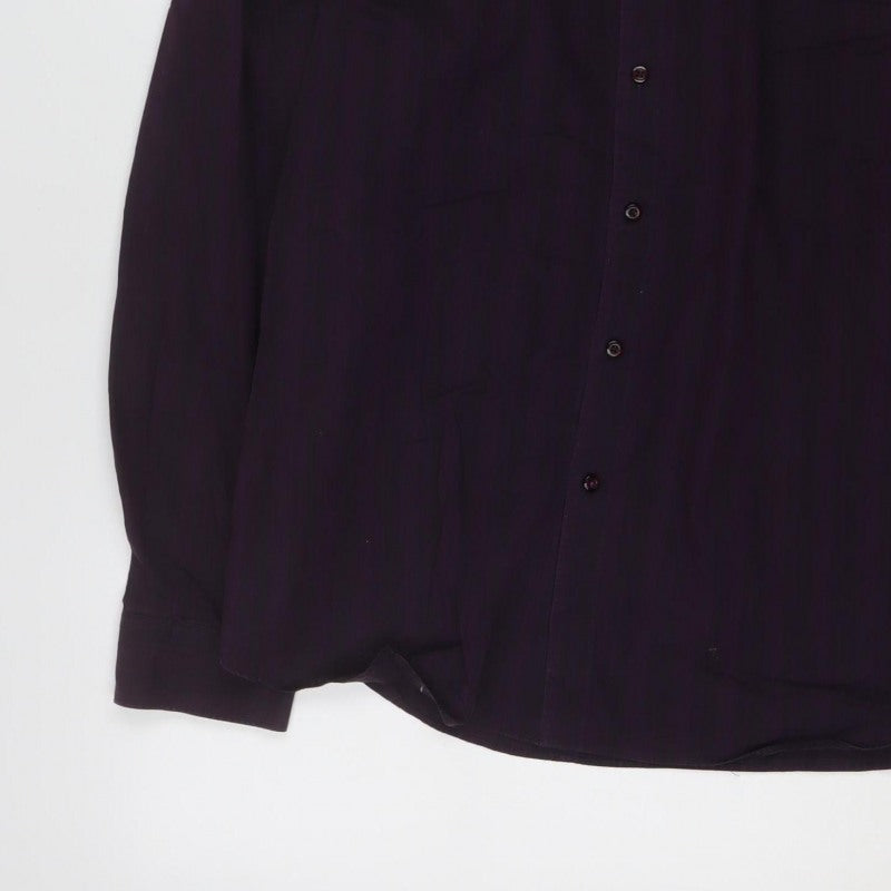 Jeff Banks Men’s Purple XL Cotton Long Sleeve Button-Up Shirt