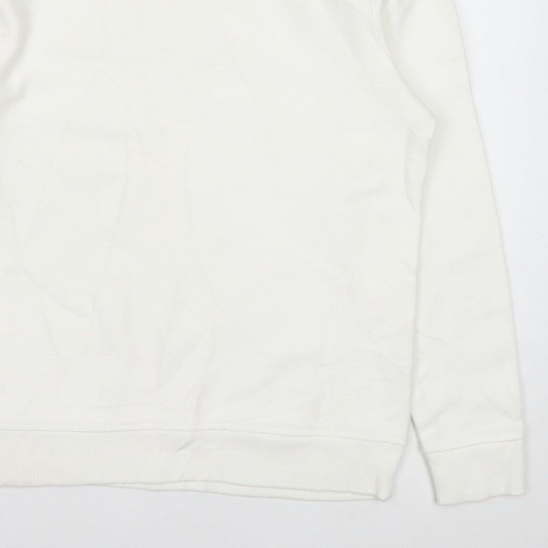 River Island Men’s White Size S Crew Neck Pullover Sweatshirt