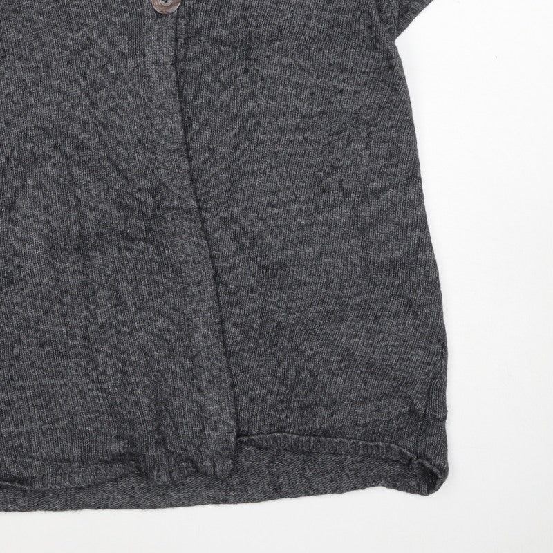 East Women’s Grey Wool Cashmere Angora Cable Knit Cardigan UK 10