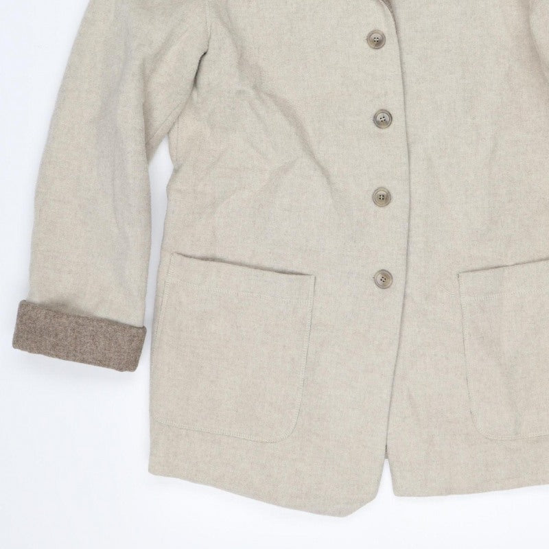 Basler Women’s Beige UK 8 Pure Wool Mid-Length Overcoat