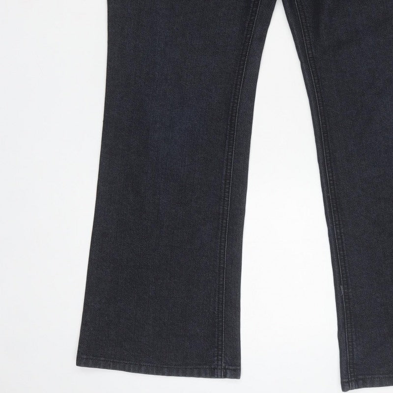 Soon Women’s Black Bootcut Stretch Jeans UK 14 Dark Wash