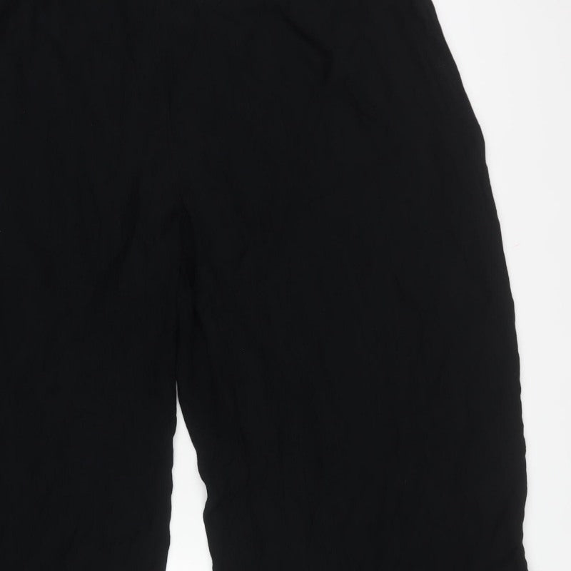 M&S Women’s Black Size 24 Regular Wide Leg Trousers