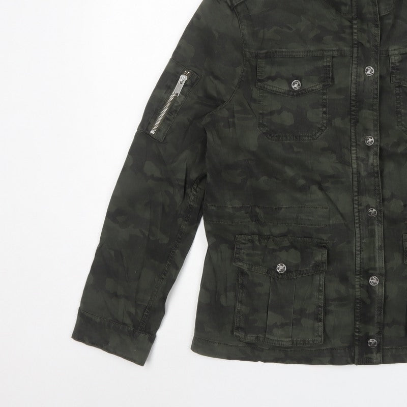 Mint Velvet Women’s Green Camo Military Jacket Size 12
