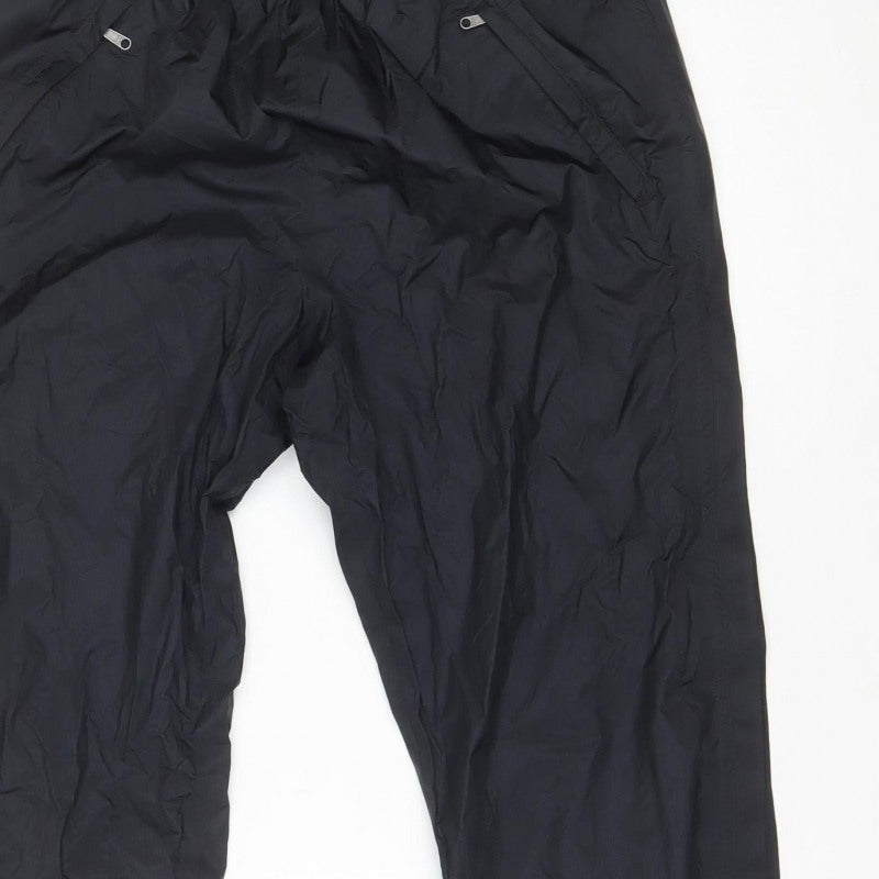 Marmot Men’s Black M Regular Rain Trousers Lightweight Zip Pocket