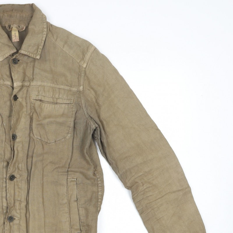 Ted Baker Men’s Beige Linen Button Jacket Size M Casual