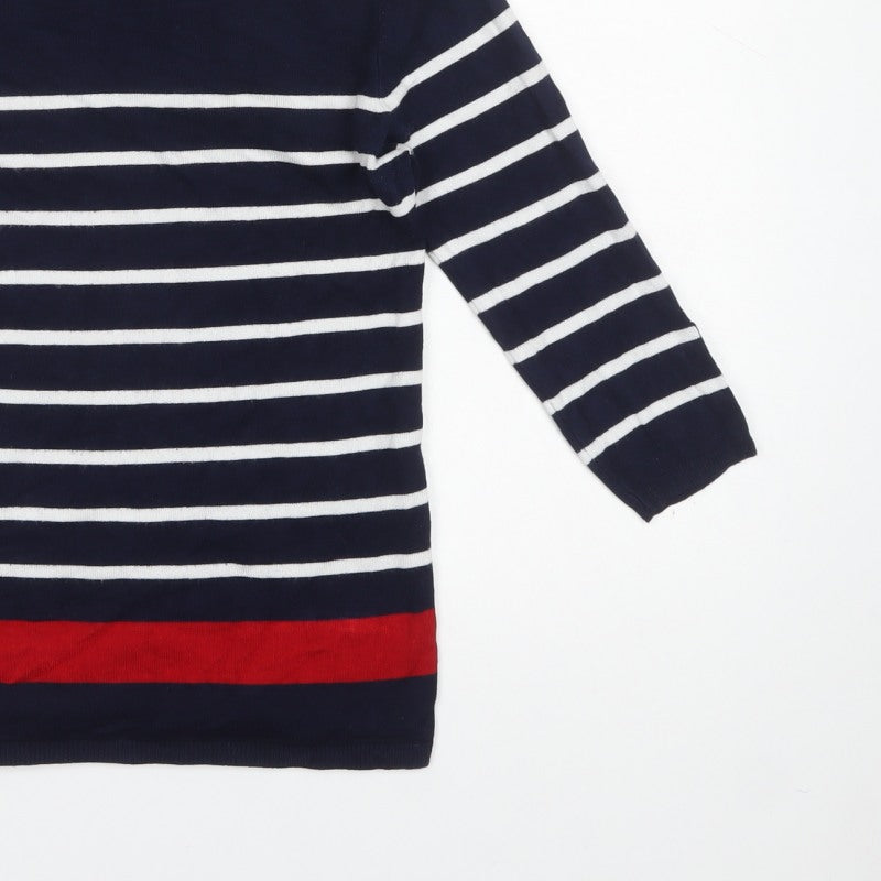 Stradivarius Women’s Multicoloured S Striped Round Neck Knit Jumper