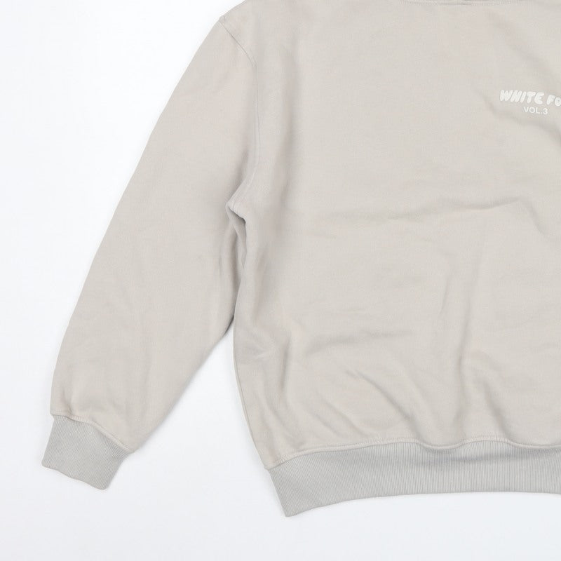 White Fox Women’s Beige XS Pullover Hoodie Logo Graphic Fleece